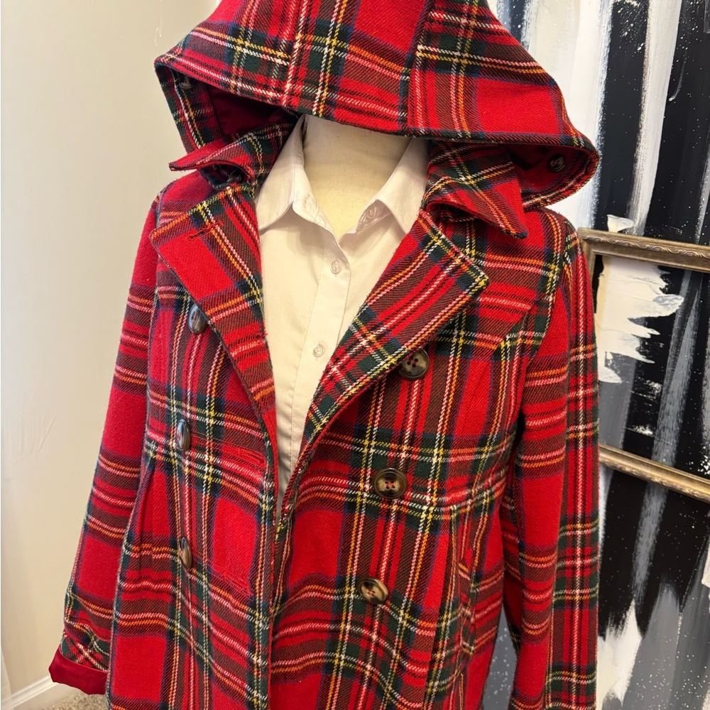 Pink Envelope Red Plaid Jacket